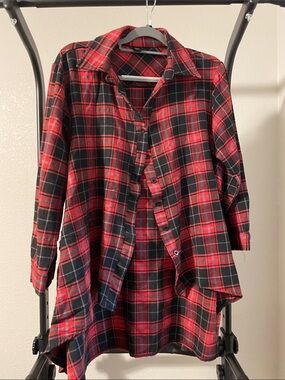 High low button up shirt